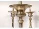 6 bronze candlesticks shells medallion altar church nineteenth century