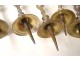 6 bronze candlesticks shells medallion altar church nineteenth century