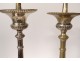 6 bronze candlesticks shells medallion altar church nineteenth century