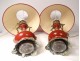 Pair porcelain oil lamps Paris portraits mythological couple nineteenth