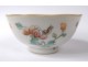 Small bowl with sake Chinese porcelain birds flowers China signed XIXth century