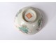 Small bowl with sake Chinese porcelain birds flowers China signed XIXth century