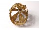 Small crown virgin statue golden brass rhinestone flowers crown nineteenth century