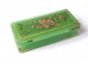 Green opaline paperweight Baccarat gilding flowers box snuff box nineteenth