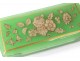 Green opaline paperweight Baccarat gilding flowers box snuff box nineteenth