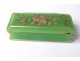 Green opaline paperweight Baccarat gilding flowers box snuff box nineteenth