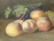 Pastel painting Emma Gardel still life fruit grapes peach nineteenth twentieth