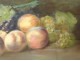 Pastel painting Emma Gardel still life fruit grapes peach nineteenth twentieth