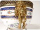 Potpourri porcelain polychrome flowers gilt bronze mufles lions late nineteenth