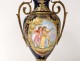 Cassolette vase pot covered porcelain Sèvres scene gallant gilt bronze 19th