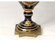 Cassolette vase pot covered porcelain Sèvres scene gallant gilt bronze 19th