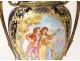 Cassolette vase pot covered porcelain Sèvres scene gallant gilt bronze 19th
