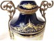 Pair covered pots porcelain vase Sèvres Longpré gallant bronze scene 19th