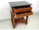 Bedside table Empire mahogany black marble late nineteenth century