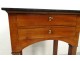 Bedside table Empire mahogany black marble late nineteenth century