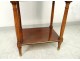 Bedside table Louis XVI mahogany white marble gilded brass Napoleon III nineteenth