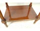 Bedside table Louis XVI mahogany white marble gilded brass Napoleon III nineteenth