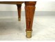 Bedside table Louis XVI mahogany white marble gilded brass Napoleon III nineteenth