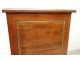 Bedside table Louis XVI mahogany white marble gilded brass Napoleon III nineteenth
