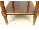 Bedside table Louis XVI mahogany white marble gilded brass Napoleon III nineteenth