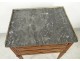 Small coffee table Louis XVI writing mahogany marble gray brass XVIII