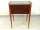 Small coffee table Louis XVI writing mahogany marble gray brass XVIII