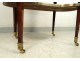 Coffee table oval Louis XVI mahogany white marble gilded brass eighteenth