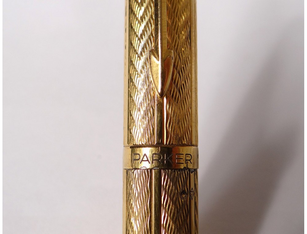 Stylo Plume Parker 85 Florence En Argent Vermeil 925 - Rare, Avec Plume Or 18 Carats
