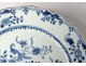 Porcelain dish Compagnie des Indes China white-blue flowers Kangxi XVIII