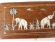 Box box with cigarettes rosewood inlay elephants palms nineteenth