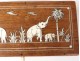 Box box with cigarettes rosewood inlay elephants palms nineteenth