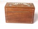 Box box with cigarettes rosewood inlay elephants palms nineteenth