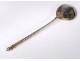 Russian twisted sterling silver caviar spoon twisted Moscow Kremlin nineteenth