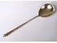 Russian twisted sterling silver caviar spoon twisted Moscow Kremlin nineteenth