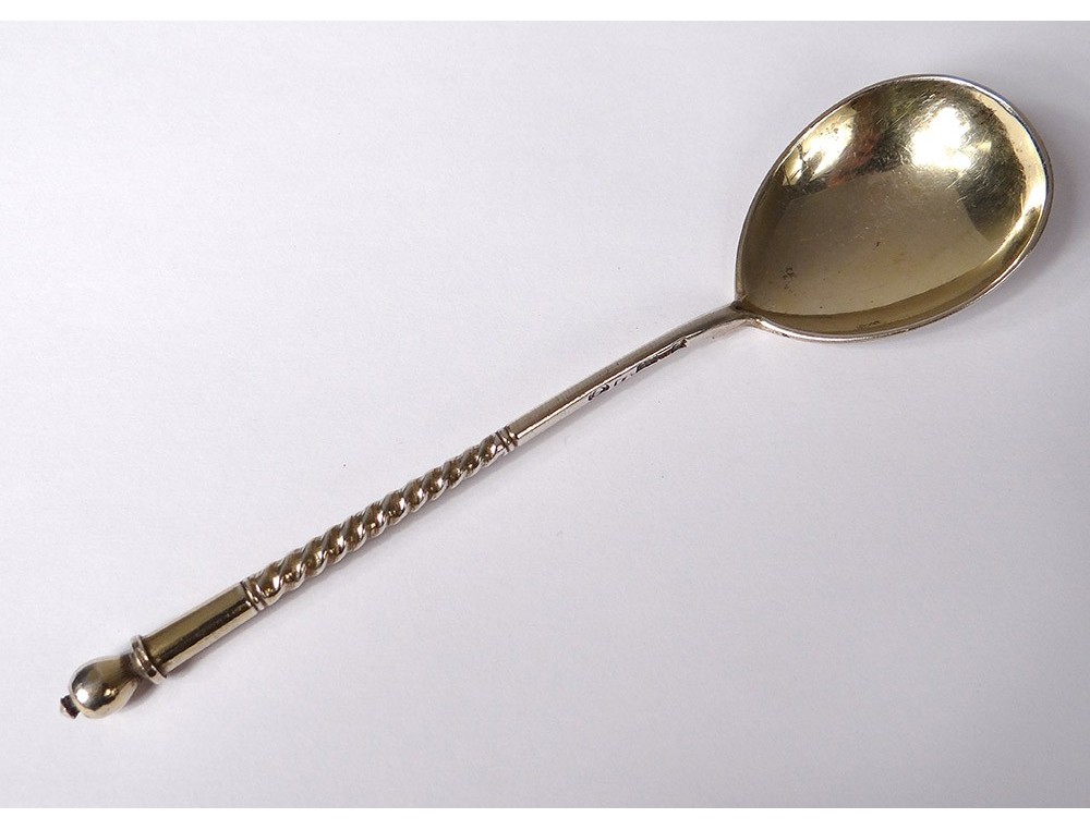 Douze Couverts Et Six Cuillères à Dessert En Argent, La Spatule Contournee Chiffree Gg A Motifs D Une