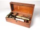 Antique microscope Radiguet &amp; Opticians son Paris optical brass cabinet 19th