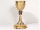 Neo-gothic chalice silver vermeil Minerve Besnard Paris diamonds angels twentieth