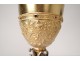Neo-gothic chalice silver vermeil Minerve Besnard Paris diamonds angels twentieth