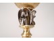 Neo-gothic chalice silver vermeil Minerve Besnard Paris diamonds angels twentieth