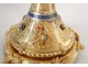 Neo-gothic chalice silver vermeil Minerve Besnard Paris diamonds angels twentieth