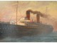 Great HSP marine painting E. d&#39;Argence liner La Provence Atlantique 1908