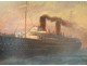 Great HSP marine painting E. d'Argence liner La Provence Atlantique 1908