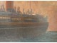 Great HSP marine painting E. d'Argence liner La Provence Atlantique 1908