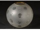 Ball lamp oil engraved crystal Saint-Louis Baccarat stars nineteenth century