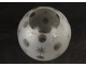 Ball lamp oil engraved crystal Saint-Louis Baccarat stars nineteenth century