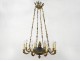 Empire chandelier 8 lights gilt bronze dolphins palmettes early twentieth century