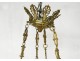 Empire chandelier 8 lights gilt bronze dolphins palmettes early twentieth century