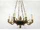 Empire chandelier 8 lights gilt bronze dolphins palmettes early twentieth century