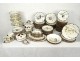 Crockery set 102PC earthenware Creil Montereau decor Parisian Richard nineteenth
