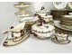Crockery set 102PC earthenware Creil Montereau decor Parisian Richard nineteenth